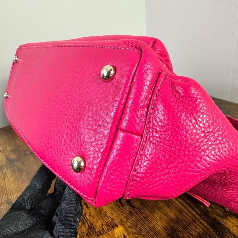 Jimmy Choo Hot Pink Leather Shoulder Bag - Picture 13 of 16